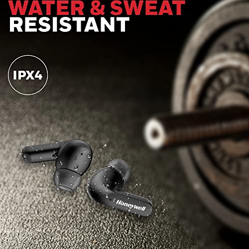Image of Honeywell Suono P3000 Truly Wireless Earbuds, Bluetooth V5.0, 22 hrs of Playtime with 1.5 hrs of Charging, Dynamic 10mm*2 Drivers, 300 mAh Battery, IPX4 Water Resistance, Voice Assistant Enabled