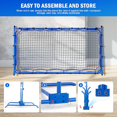 Filet de rebond de pickleball réglable de 1,8m pour entraînement solo