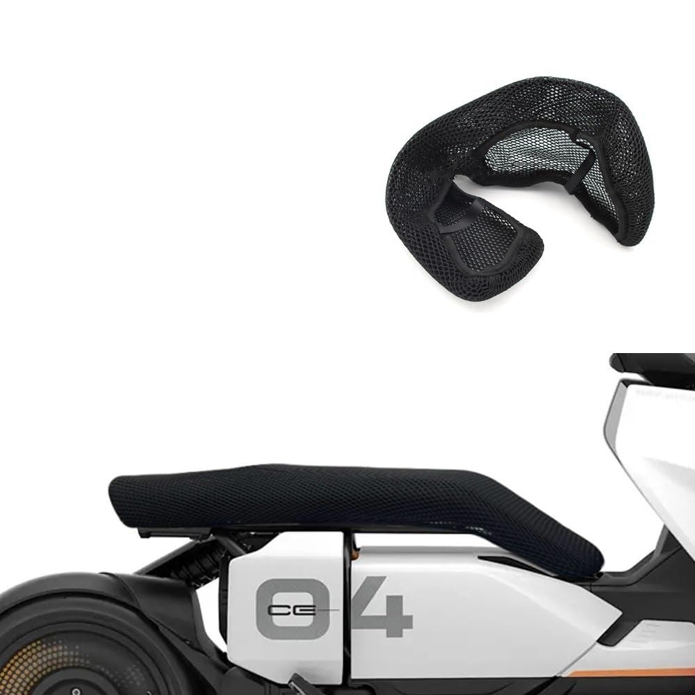 Installation Facile Sans Outil WUURAA Moto CE-04 Housses De Siège Respirant Tapis Coussin Nylon Maille Tissu Selle Nid D'abeille Accessoires Pour BMW CE04 CE 04 2022 2023 Housses Siège Coussin Nid Abeille Moto