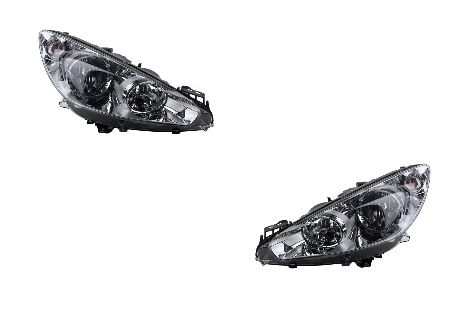 Johns, Faros delanteros halógenos aptos para Peugeot 308 05/11- H7 H1 Set izquierdo y derecho
