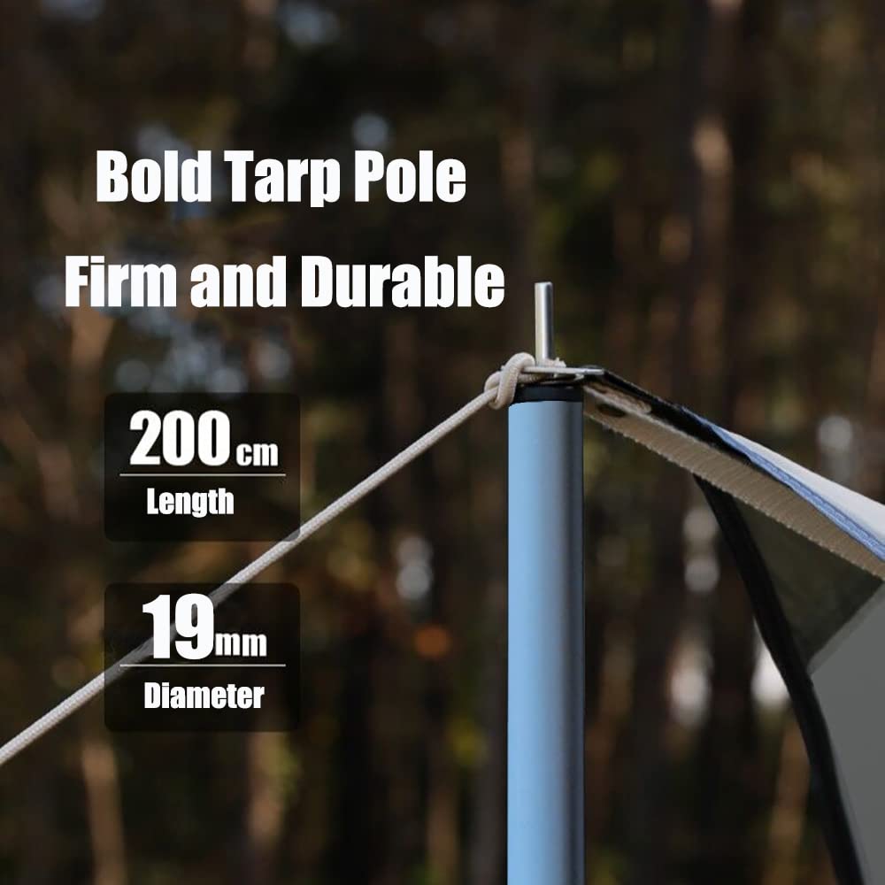 Poteau Télescopique En Aluminium Pour Tente Ou Auvent - Longueur 2 M (5 Sections) - Léger Et Portable