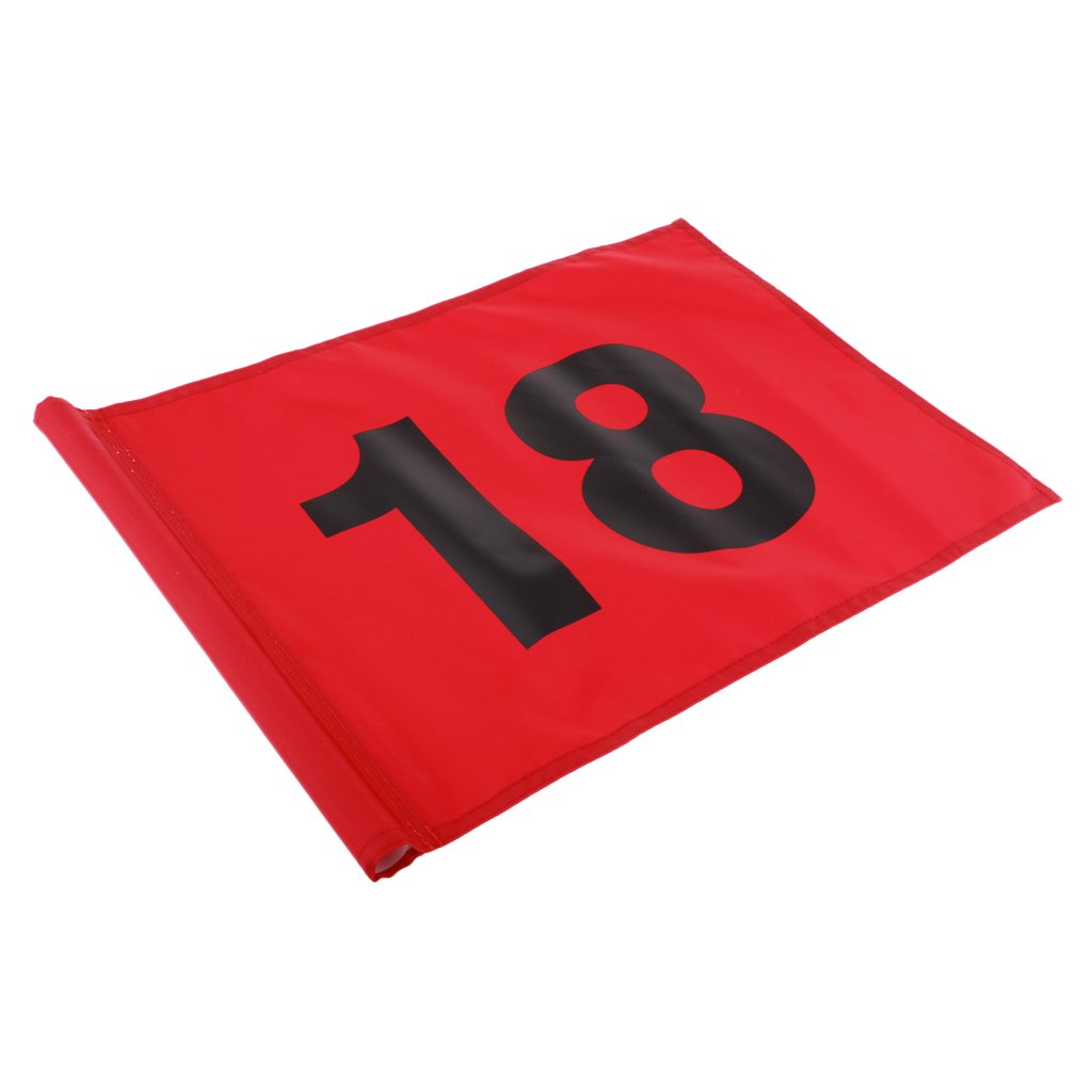 Leeadwaey Drapeau d'entraînement de golf numéro 18 Vert