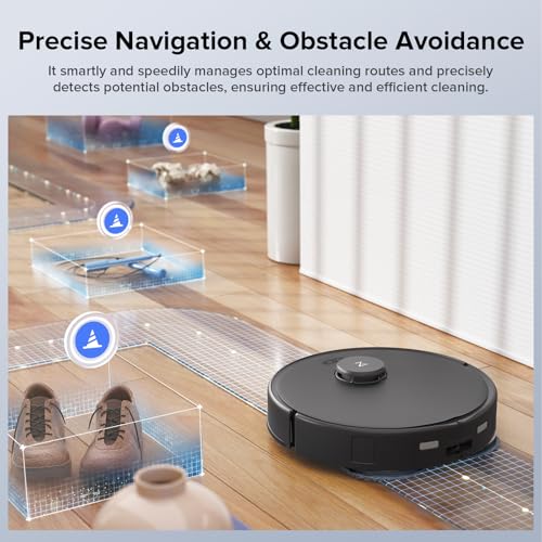 Image of Roborock Qrevo Edge S5A Robot Vacuum and Mop, 18,500Pa, Zero-Tangling, FlexiArm Side Brush, Hot Water Mop Washing & Self-Cleaning, Warm Air Drying, Self-Emptying, Black (Renewed)