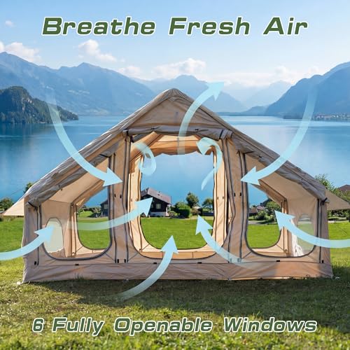 Inflatable Tent with 6 Ventilation Doors