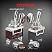 DaierTek Waterproof Toggle Switch 12V DC 30A Heavy Duty 2 Pin ON Off SPST with Weatherproof Boot Cap Cover for Auto Car Marine Boat -2 Pack