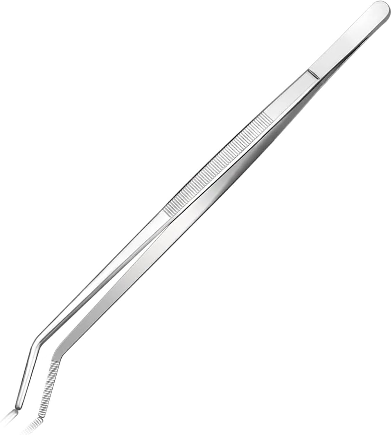 Akwarium zakrzywione pęsety szczypce ze stali nierdzewnej, pęseta do akwarium, 30cm, szczypce do karmienia ryb, roślin, krajobrazu wodnego, szczypce do karmienia (30cm łokciowe)