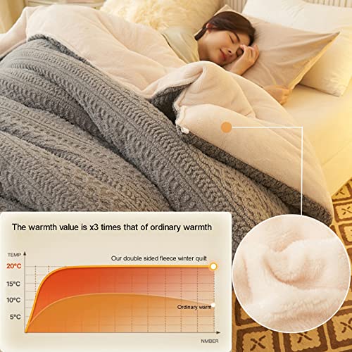 Edredón de plumón para noches frías de invierno en camas de matrimonio con confort de felpa plus 5