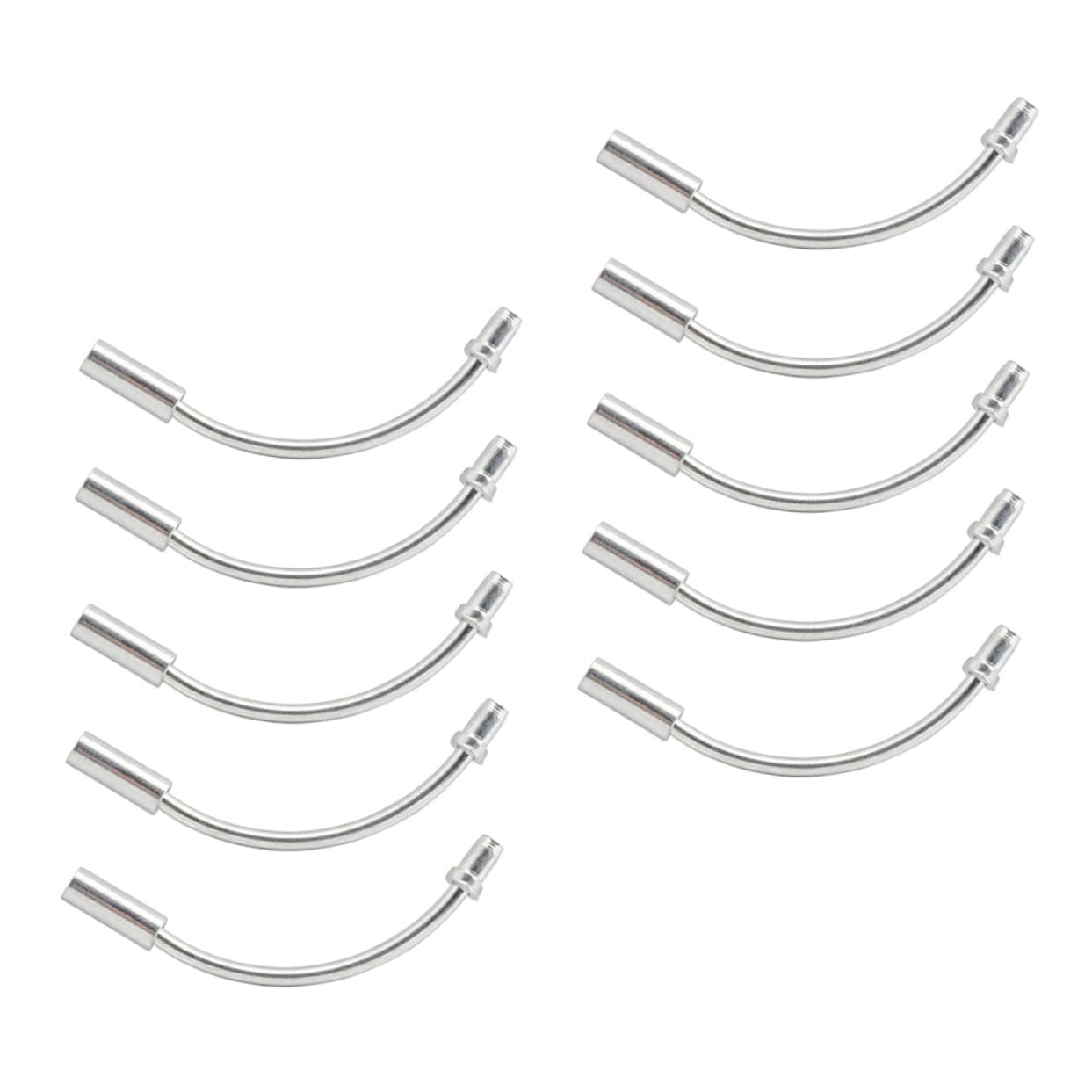 BESTonZON 20Pcs Brake Cable Guide Bend Tube for Mountain Road Bikes Durable Brake Guides Fit for V Brake Systems Silver Bike Supplies
