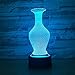 Produktbild 7-Farben-Touch-Tischlampe, 3D-Lampe 7 Farbwechsel Vase Flasche Tischdekoration Nachtlicht 3D Mp Büro Dekoration Licht Weihnachten 3D Kinderzimmer Dekoration Licht Drei-in-One-Modus