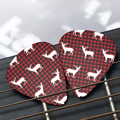Lot de 12 médiators de guitare en forme de cerf à carreaux tendance et durables dans une boîte pour ukulélé guitare électrique basse - Les Beatles, Paul McCartney, John Lennon, RIngo Starr, George Harrison Lot de 12 médiators de guitare en forme de cerf à carreaux tendance et durables dans une boîte pour ukulélé guitare électrique basse – Image 8
