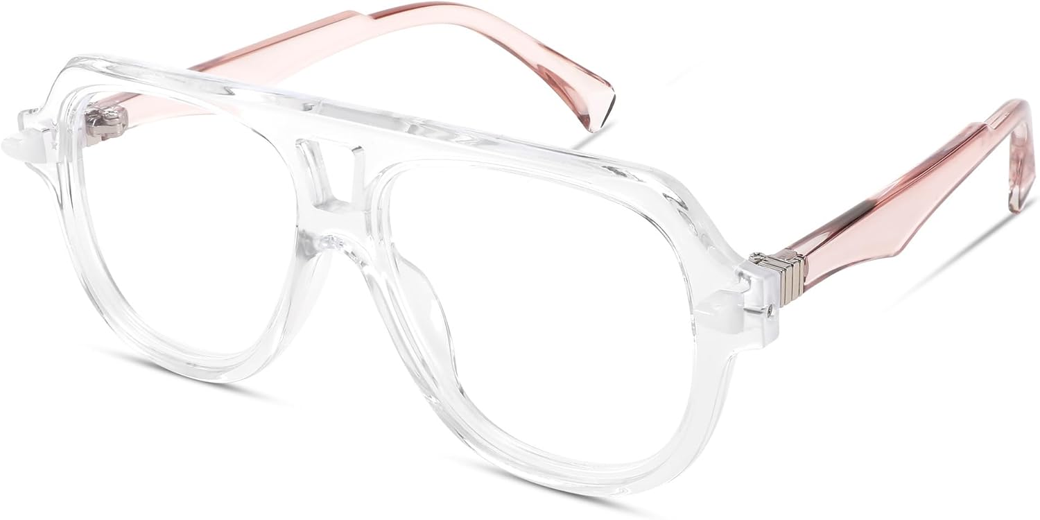 FEISEDY Aviator Frame Glasses for Women Men Blue Light Blocking Glasses Anti Glare Computer Eyeglasses B0039