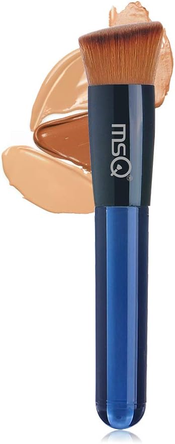 MSQFoundation Brush Angled Makeup Brush Face Brush - Perfect for Blending Liquid, Cream, Concealer -Premium Quality Synthetic Dense Bristles