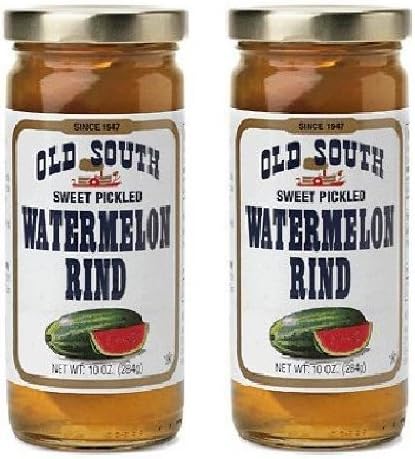 Old South Watermelon Rind Pickled Sweet 10 Ounce (Pack of 2)