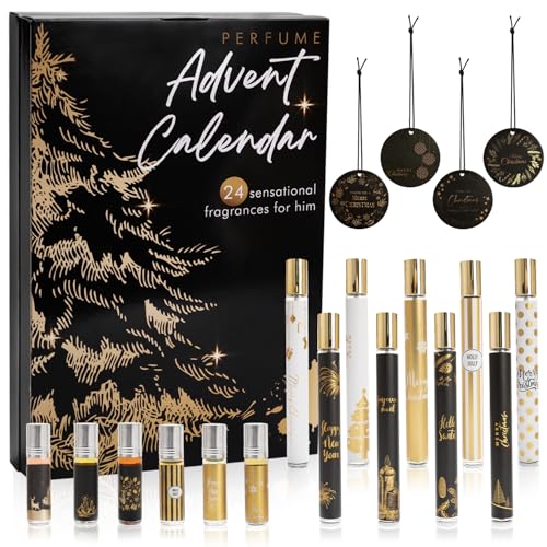 Calendario de adviento de Perfume, Aceites Esenciales y Difusor de Fragancia de Coche 2025