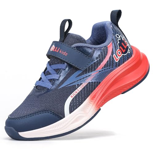 LOLLi kidz Boys and Girls Sports Shoes Tennis Shoes Children's Lightweight Breathable Walking Shoes Running Trainers