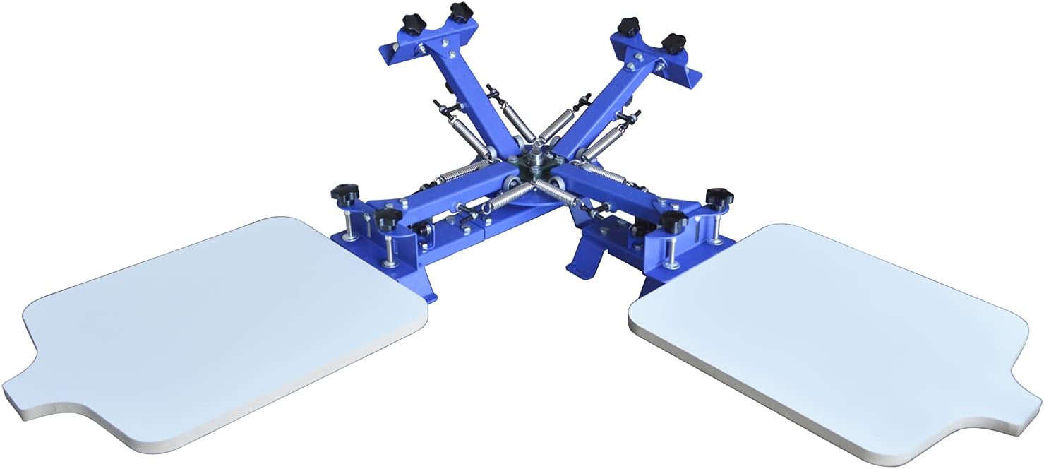 TECHTONGDA 4 Color 2 Station Silk Screen Printing Machine Screen Printer Screen Printing Press Equipment