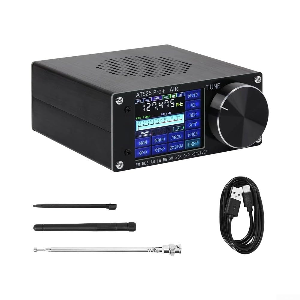 ATS25 para pro+ para receptor de radio de banda de aire 118-136MHz FM SW