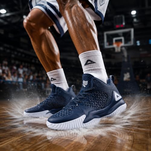 Image of PEAK High Top Mens Basketball Shoes Streetball Master Breathable Non Slip Sneakers Outdoor Cushioning Workout Sports Shoes for Gym Fitness