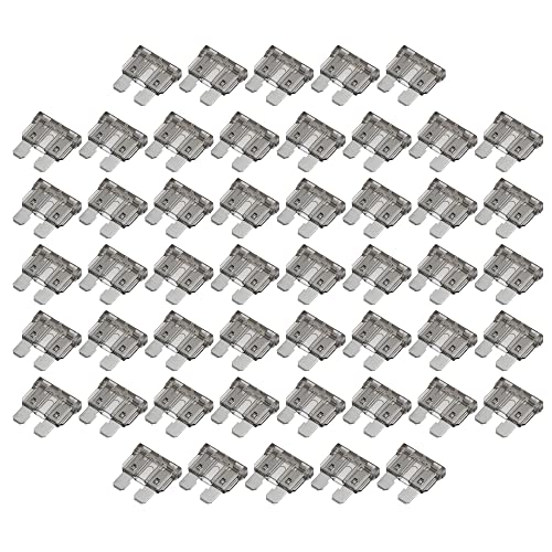 A ABSOPRO 50pz Lama Stile Fusibili 2A Lama Stile Fusibili per Auto Barca Grigio