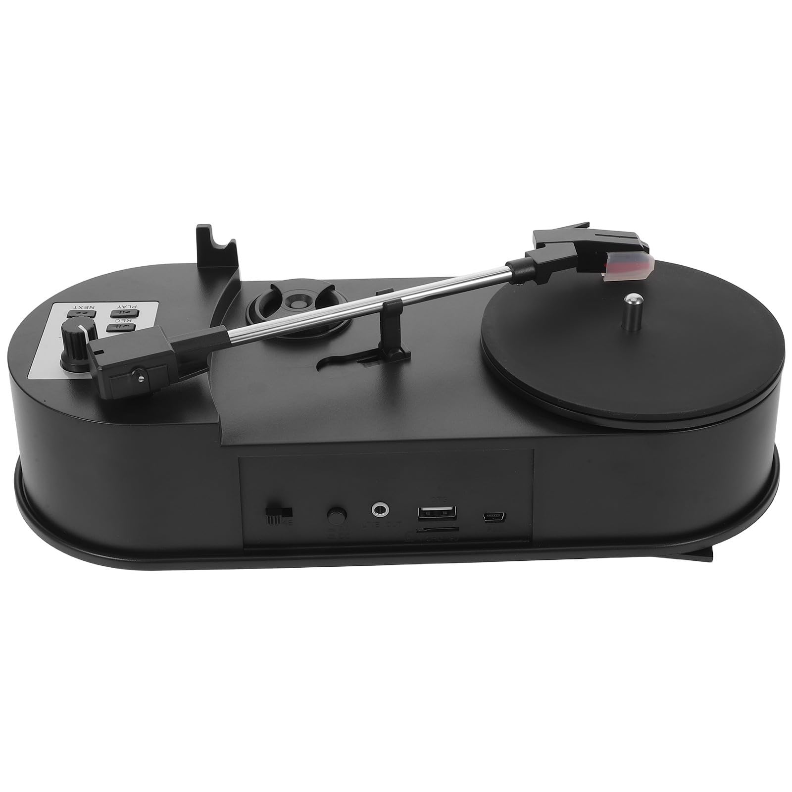 Hemobllo Tocadiscos de Vinilo Vintage con Altavoz Incorporado y Cable USB, Diseño Retro en Abs, Minimiza Saltos para Decoración Hogar o Fiestas