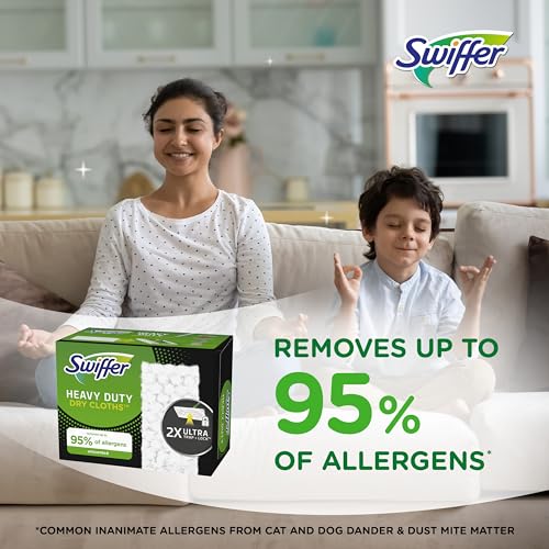 Swiffer Sweeper Strapazierfähige Trockentuch-Nachfüllpackungen für verschiedene Oberflächen, zum Kehren und Reinigen, geruchlos, 32 Stück – Bild 4