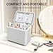 SUAVO Mini Fridge for Bedroom Skincare Fridge 6L/8 Cans Small Refrigerator Compact Refrigerator 110V AC/12V DC Portable Cooler and Warmer for Skin Care Cosmetic Beverages Drinks, Office Dorm and Car