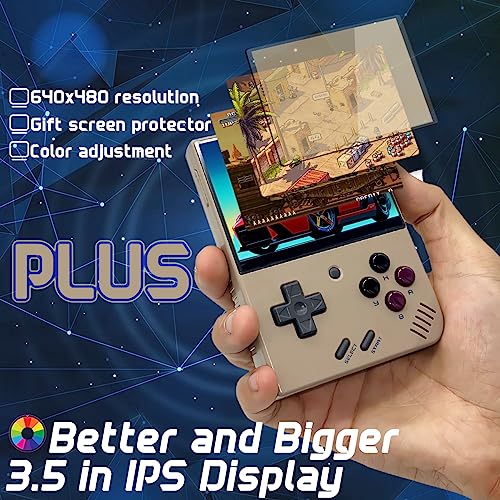 Miyoo Mini Plus Handheld Game Console 3.5-inch 640*480 IPS Screen 3000mAh Compatible with Multiplayer Portable Case Retro Gray - Image 3