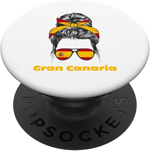 Gran Canaria Spanish Lady Spain Flag PopSockets Swappable PopGrip
