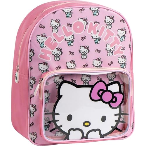 Sac à dos Hello Kitty pour enfants, design original et grand espace pour filles | Sac à dos d'école Hello Kitty rose avec bretelles rembourrées et...