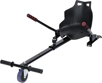 HEVIRGO Hoverboard Seat Attachment Adjustable Thickened Frame, 360 Front Wheel, Anti-Slip Stands, Accessory for Self-Balancing Scooter, Fits 6.5", 8" & 10" Hoverboards Hoverboards not included