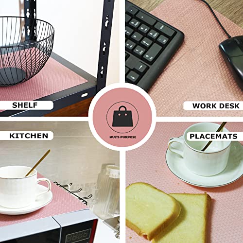Rwotlls 10Pcs Refrigerator Liners, Washable Fridge Liner Mats Covers Pads For Glass Shelf Cupboard Cabinet Drawer Home Kitchen Accessories Organization (Pink) #TOP4