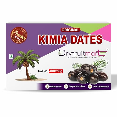 Image of Dryfruit Mart Original Kimia Dates (khajoor), 400g | Soft Premium Khajoor for Instant Energy, Digestion & Bone Strength | 100% Natural, No Preservatives & Gluten Free