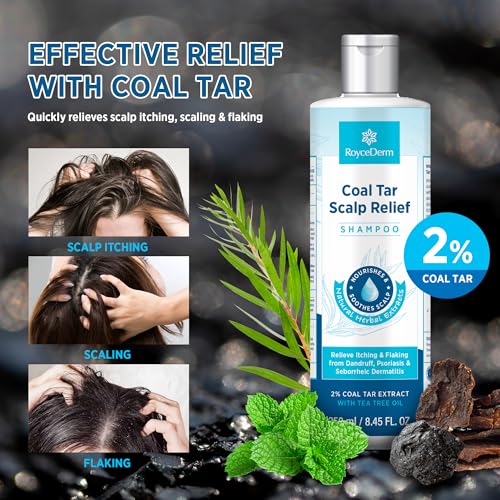 Roycederm COAL TAR DANDRUFF SHAMPOO Medicated Psoriasis Shampoo: 2% Coal Tar Extract Gel thumb #2