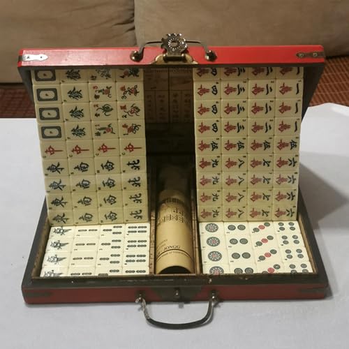 Set de Mahjong Chino con 144 Fichas Medianas y 2 Dados miniatura 2