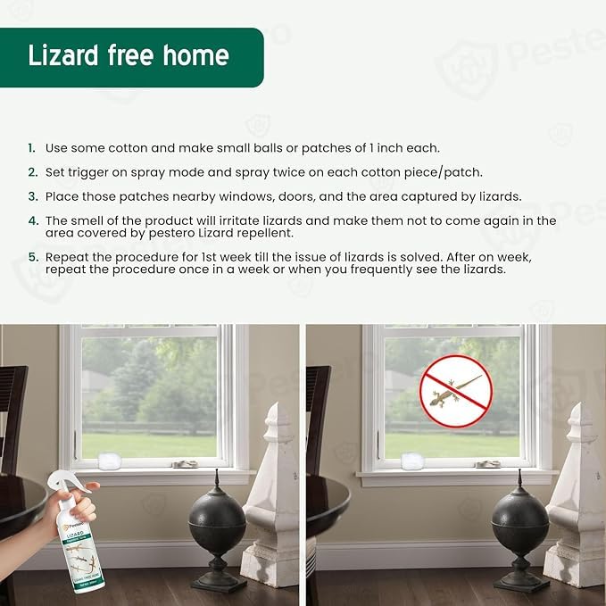 Image of Lizard Repellent Spray 200ml | Natural Lizard Control Spray for Home | Safe Indoor & Outdoor Use | Long Lasting Anti Lizard Spray for Kitchen, Bathroom, Balcony & Walls | No Harm to Lizards