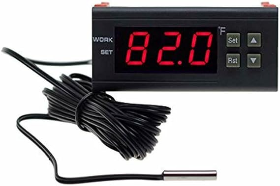 DC 12V Fahrenheit Digital Temperature Controller 10A | 1 Relay, with NTC 10K Sensor