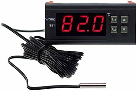 DC 12V Fahrenheit Digital Temperature Controller 10A | 1 Relay, with NTC 10K Sensor