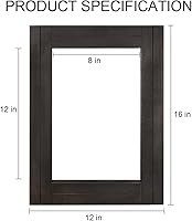 Vista 4 de DECORKEY Espejo de pared rectangular para baño, decoración de madera blanca envejecida con cuerda para colgar para decoración rústica del hogar