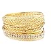 Lux Accessories Pave Braided Mesh Multi Bangle Set