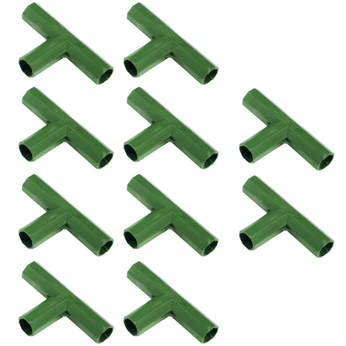 Greenhouse Frame Connectors Canes Connectors Plant Stakes Gardening Framework Building 16mm Plastic 3 Way Cross Green 10PCS