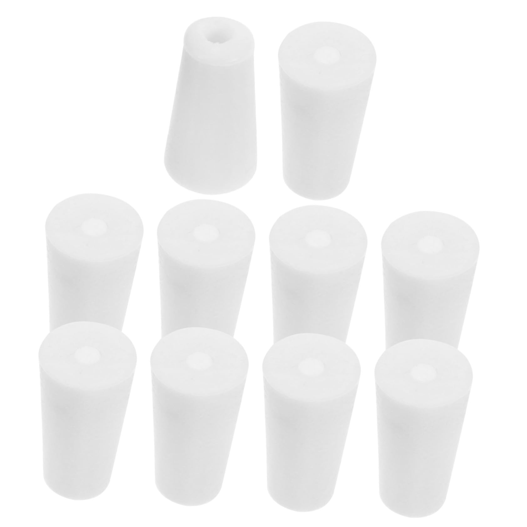 VILLFUL 10pcs Test Tube Silicone Plugs White Silicone Stopper Plug Test Tubes Bungs Stopper Flask Silicone Stopper