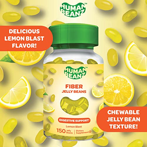 Human Beanz Fiber Jellybean Gummies for Adults, Nutritional Vegetarian Supplements, 150 Jellybeans - Image 6