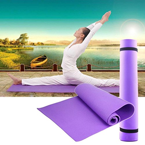 DDGE DMMS 6 mm de Grosor Antideslizante Esterilla de Yoga Ejercicio Fitness pérdida Peso 180 cm x 60 cm x 0,6 cm