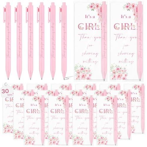 Lot de 30 stylos à bille rétractables pour fête prénatale