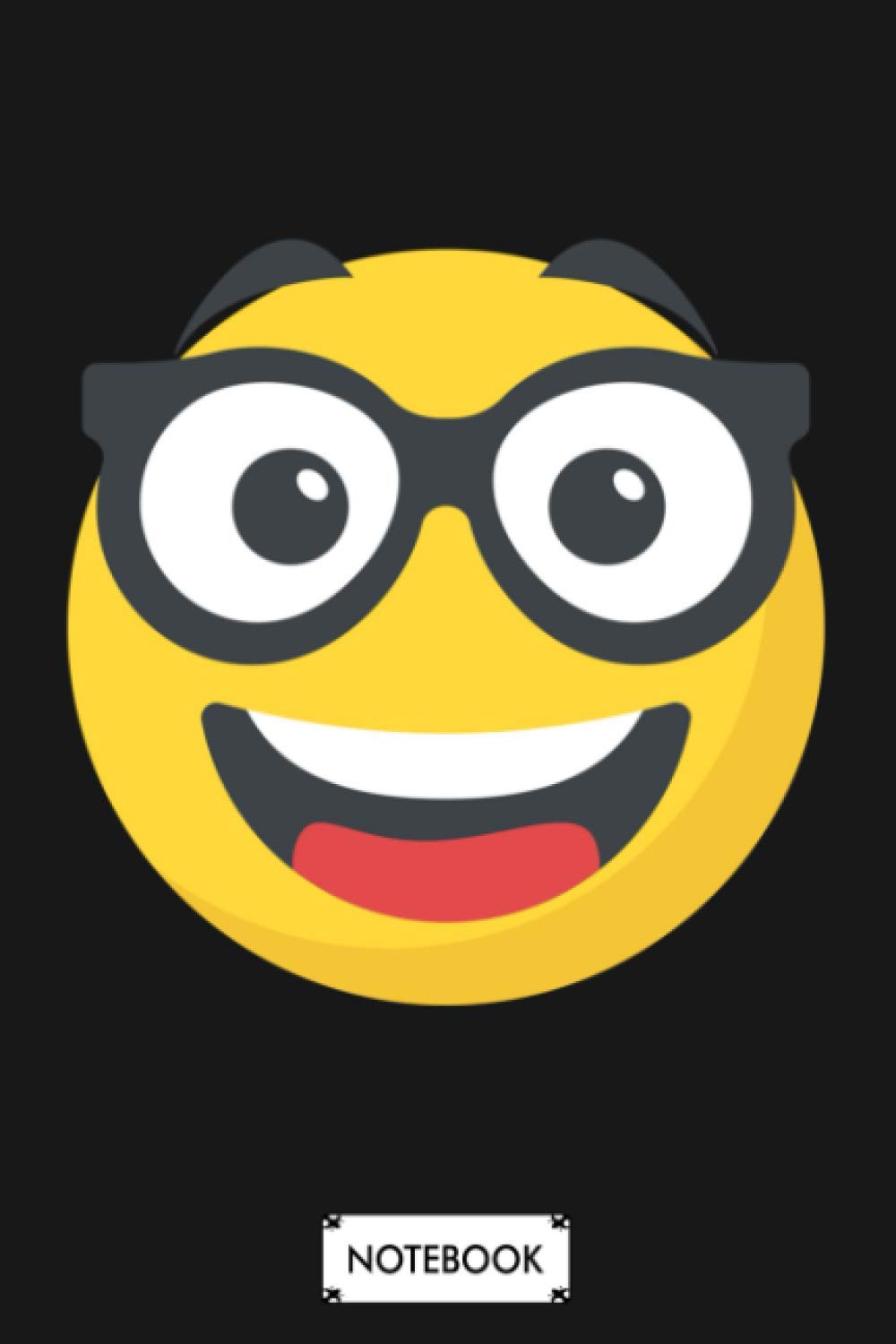 Funny Geek Nerd Face Emoticon Cute Emoticon Nerdy Gl Notebook: 6x9 120 Pages, Journal, Matte Finish Cover, Planner, Lined College Ruled Paper, Diary