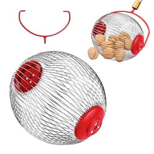 Duqulle Nusssammler, Sammelkorb, Roller, Obstsammler, Oberholz, Walnüsse, Kastanien, Erntemaschine, Verstellbar, Leicht, Tannenzapfenpflücker Für Tannenzapfen, Hickory-Kastanien, Golf (nur Kugelkopf)