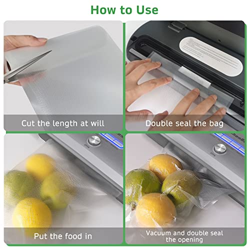 Sacs pour machine à emballer sous vide gaufrés et sans BPA - 6
