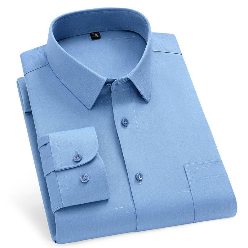 Camisa de algodón para hombre holgada que evita el calor y la rigidez de vestir 5