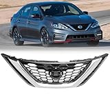 DIBON AUTO Front Bumper Upper Grille For Nissan Sentra 2016 2017 2018 Grill 62310-3YU0A NI1200279