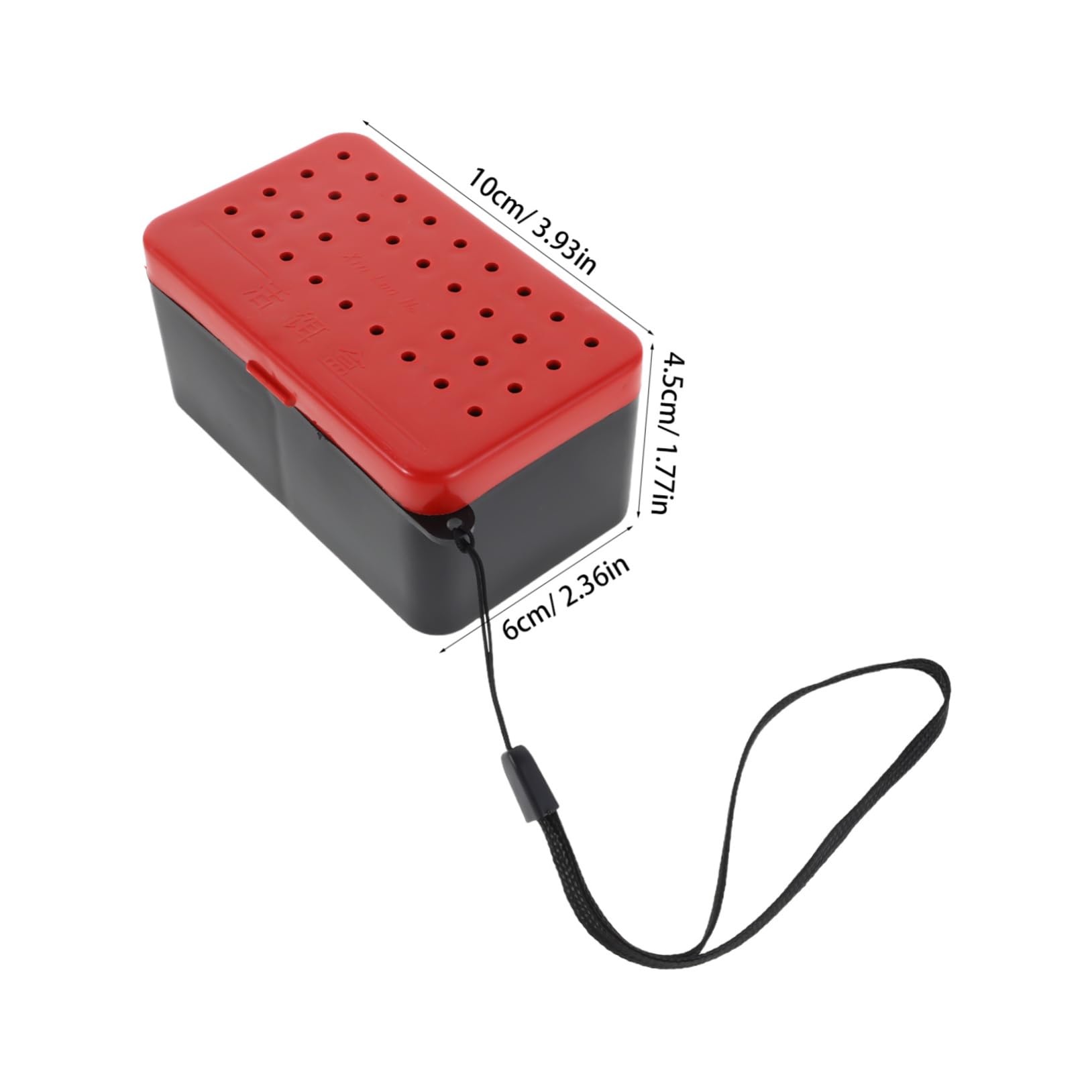 Portable Fish Container 2 Pack Bait Storage Boxes for Freshwater/Saltwater Fishing Red Worm Bait Holder Leakproof Easy Clean